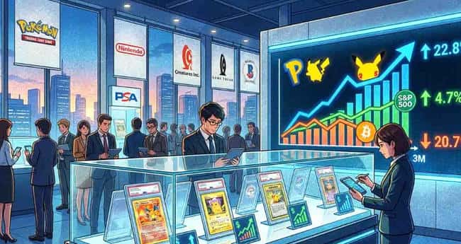 在比特币下跌20.7%之际，宝可梦卡牌三个月内上涨22.8%，涨幅超过标普500指数