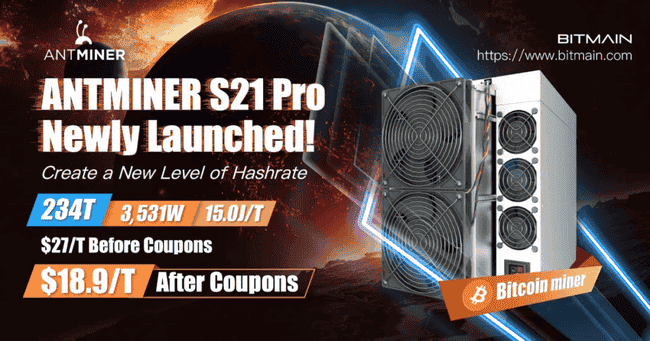 比特大陆发布史上最强矿机ANTMINER S21 Pro，减半后还能盈利吗？