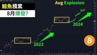 比特币鲸鱼积累势头不减，八月BTC将爆发？