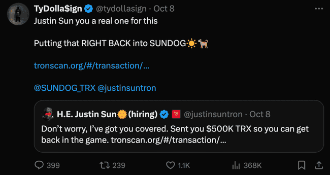 SunDog闪耀波场TRON生态，顶级交易所之旅即将启程？