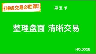 掌握顶尖交易策略，第五课：盘面整理，明晰交易