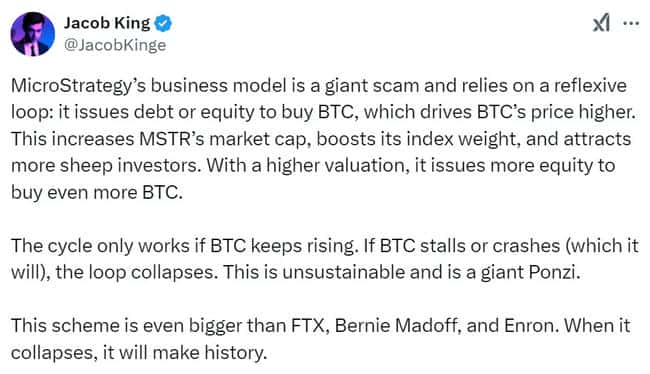 MicroStrategy比特币债务循环风险：即将崩溃还是稳健前行？