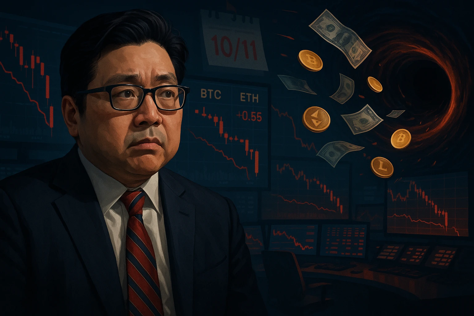 Tom Lee揭秘：近期暴跌因1011流动性枯竭，做市商抛售填补财务黑洞！