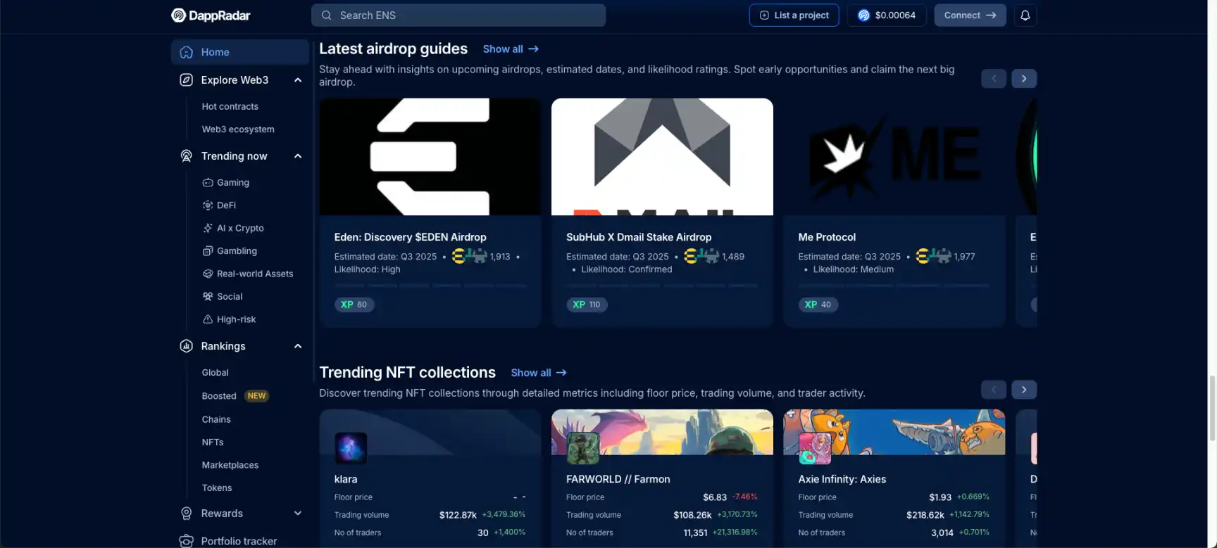 老牌数据网站DappRadar正式关停,时光流逝又一遗憾