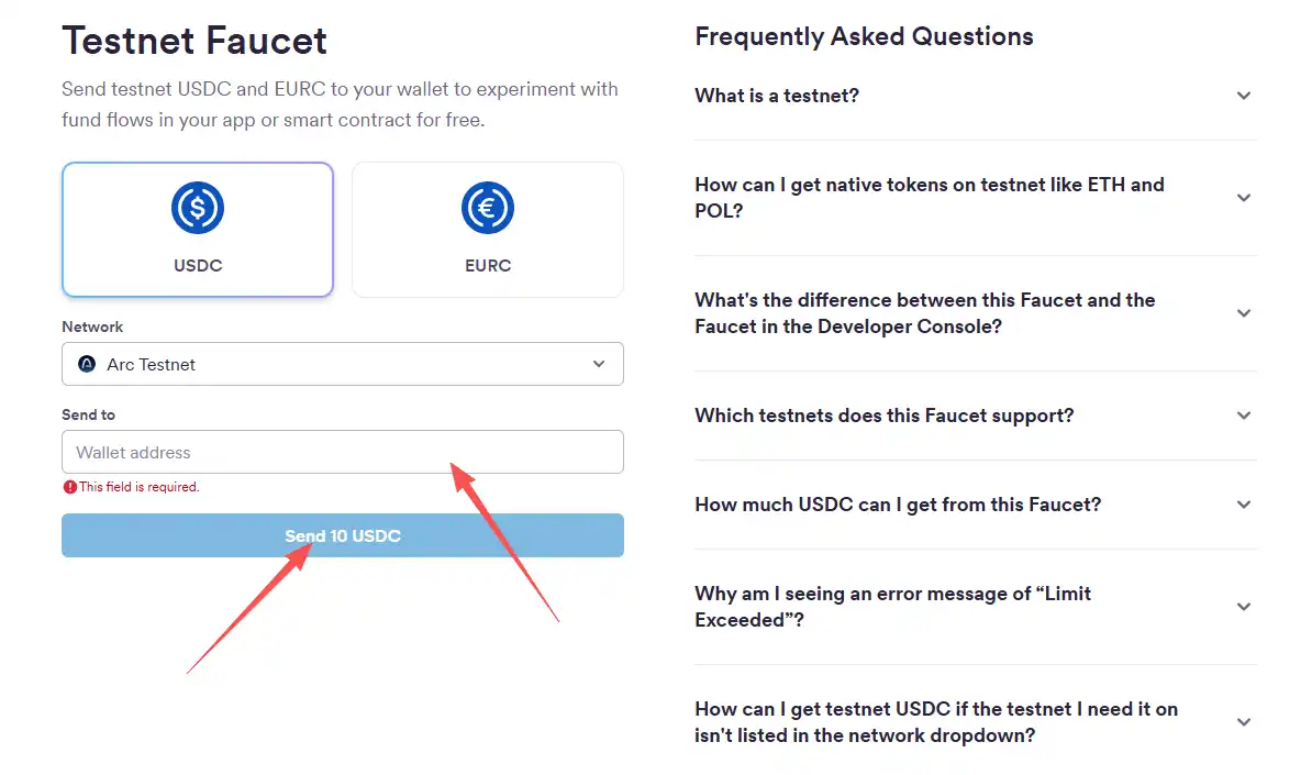 如何参与Circle公链Arc的测试网互动?