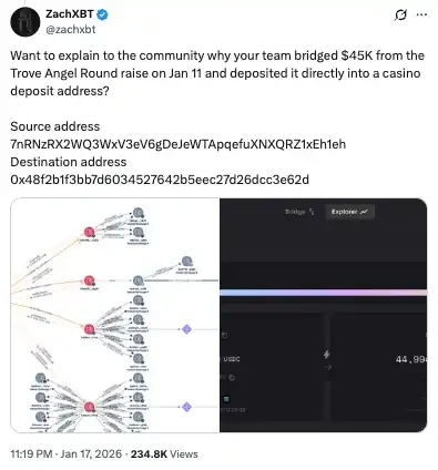 2026加密维权第一枪：Trove暴雷引爆行业信任危机