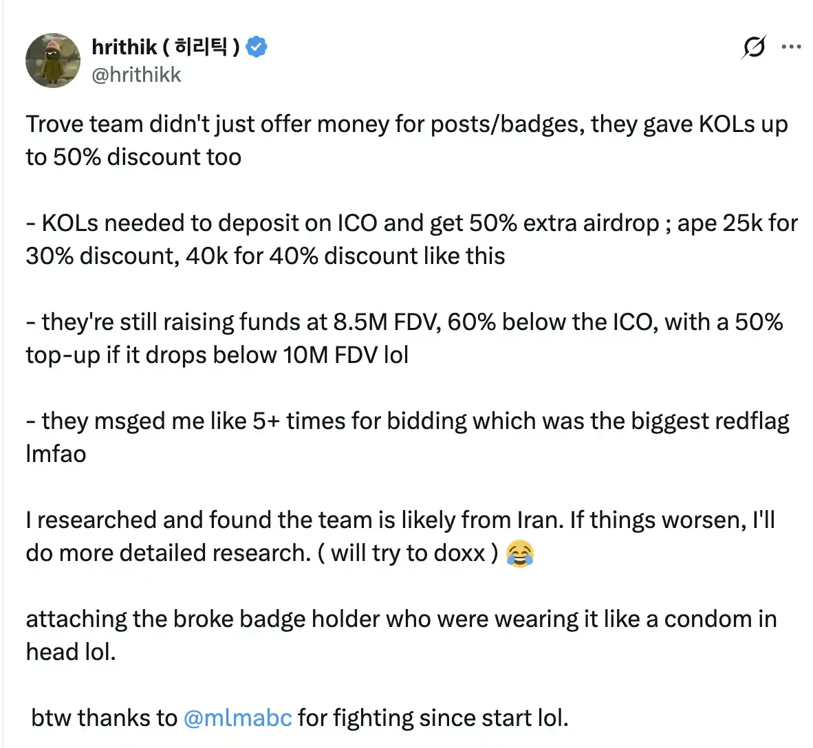 2026加密维权第一枪：Trove暴雷引爆行业信任危机