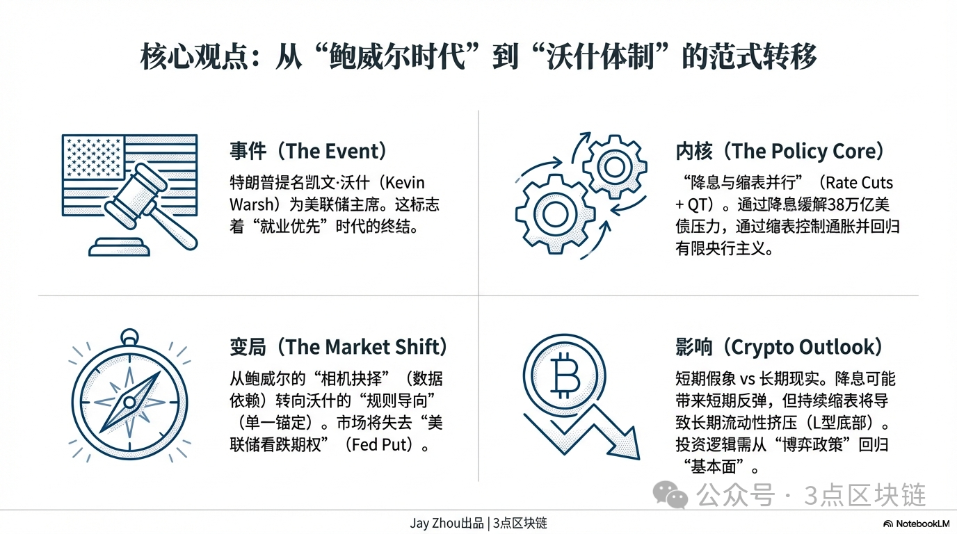 美联储换帅引爆加密市场:沃什降息+缩表组合拳将如何血洗比特币?