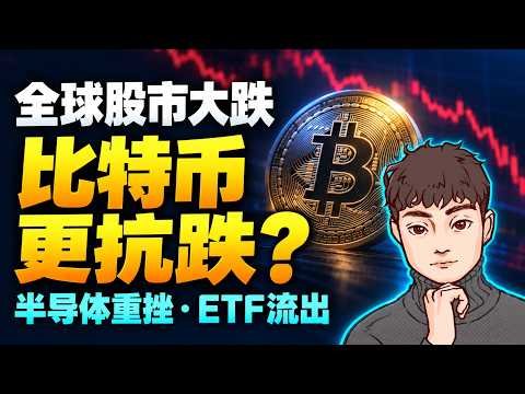 全球资本市场遭遇“黑色星期四”美股暴跌、黄金跳水，加密市场相对坚挺