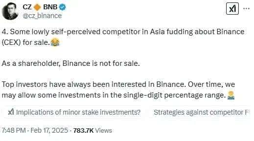 币安资产异动传闻四起,赵长鹏正面回击澄清