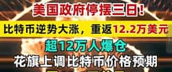 美国政府“停摆”第三天：比特币暴涨背后，超12万人惨遭爆仓！