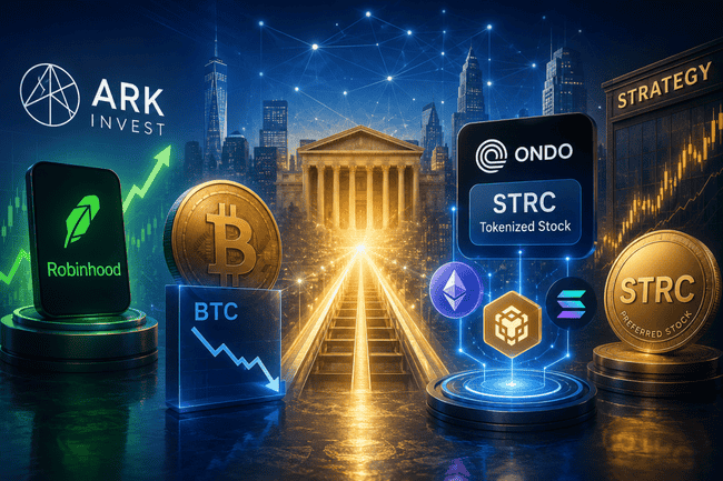 华尔街改造币圈：从ARK减持比特币到Ondo链上股票的证券化浪潮