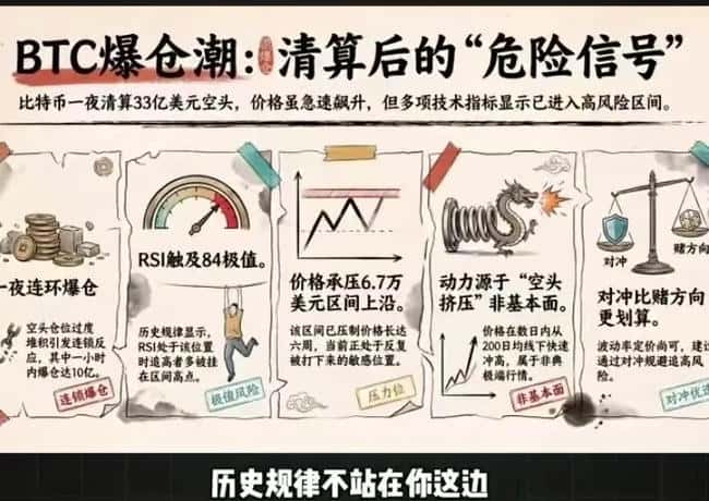 BTC逼空行情：空头大规模清算背后，藏着币圈的风险信号