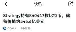 持仓超545亿美元！Strategy最新比特币操作，给整个币圈敲响警钟