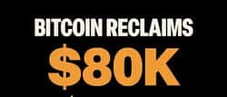 泪目！比特币时隔三个月重返8万美元：熬过6万的人，终于等到了这一刻