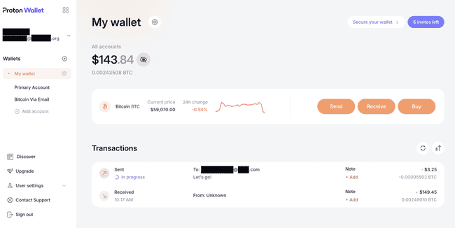 Proton Wallet：一款简单易用的比特币钱包，轻松发送比特币的新选择