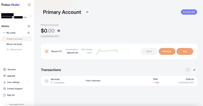 Proton Wallet：一款简单易用的比特币钱包，轻松发送比特币的新选择